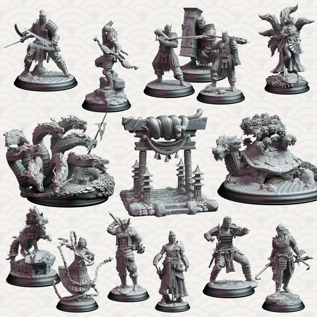 Spirits from the East September 2023 Release | Paintable 3D Resin Printed Miniature by DM Stash