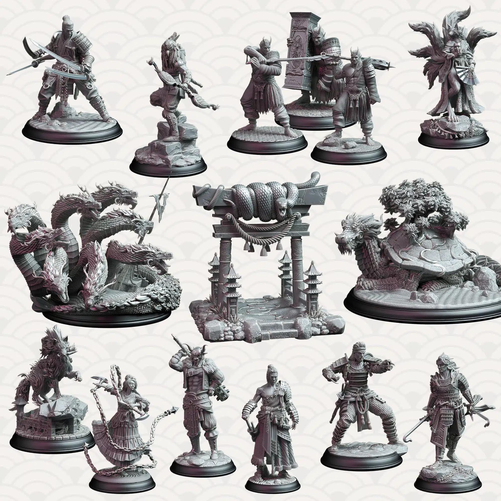 Spirits from the East September 2023 Release | Paintable 3D Resin Printed Miniature by DM Stash