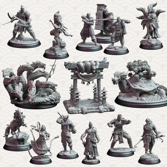 Spirits from the East September 2023 Release | Paintable 3D Resin Printed Miniature by DM Stash