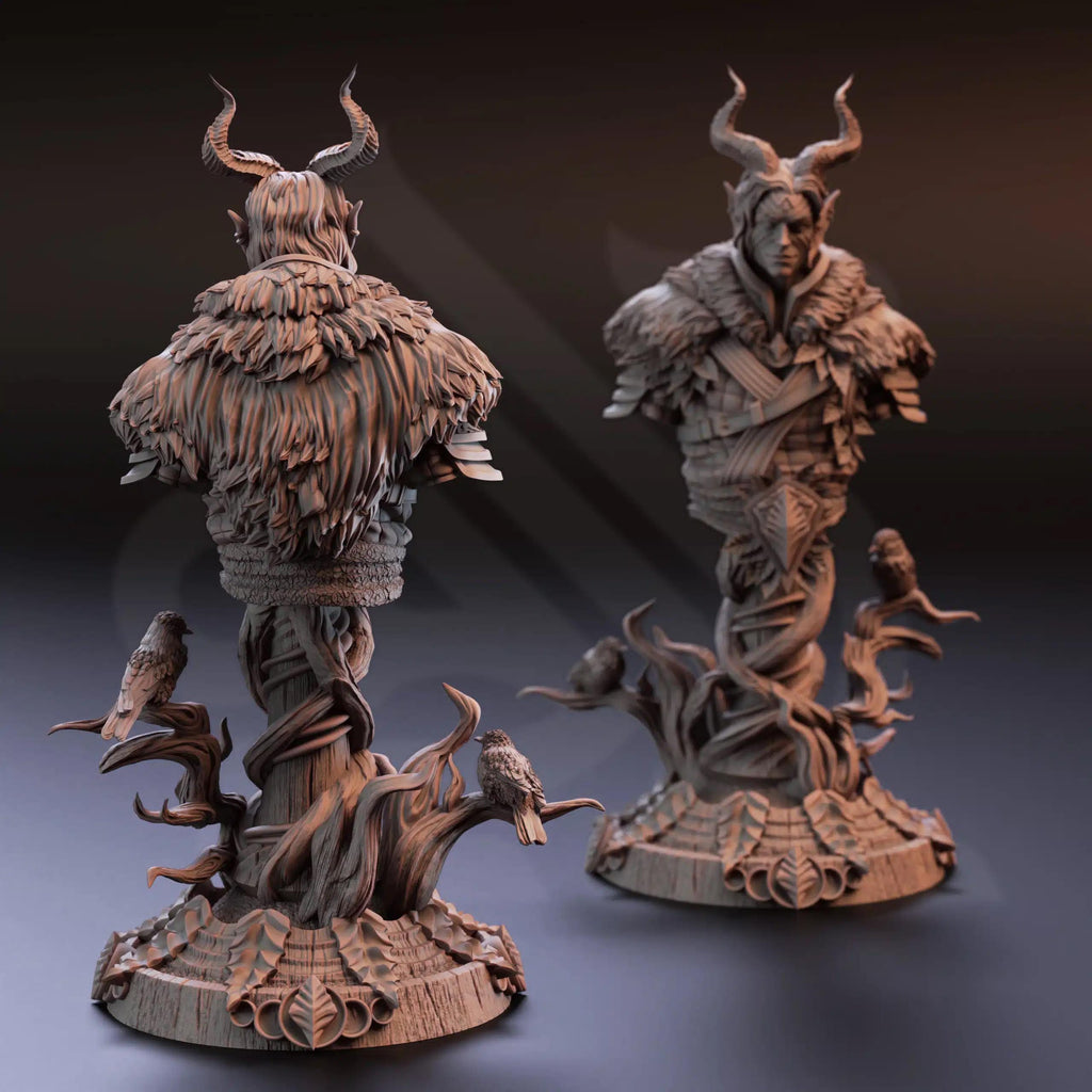 Garyck of Cinta Mar – Infernal Forest Guardian (Bust) | Paintable Bust 3D Resin Printed Miniature by DM Stash