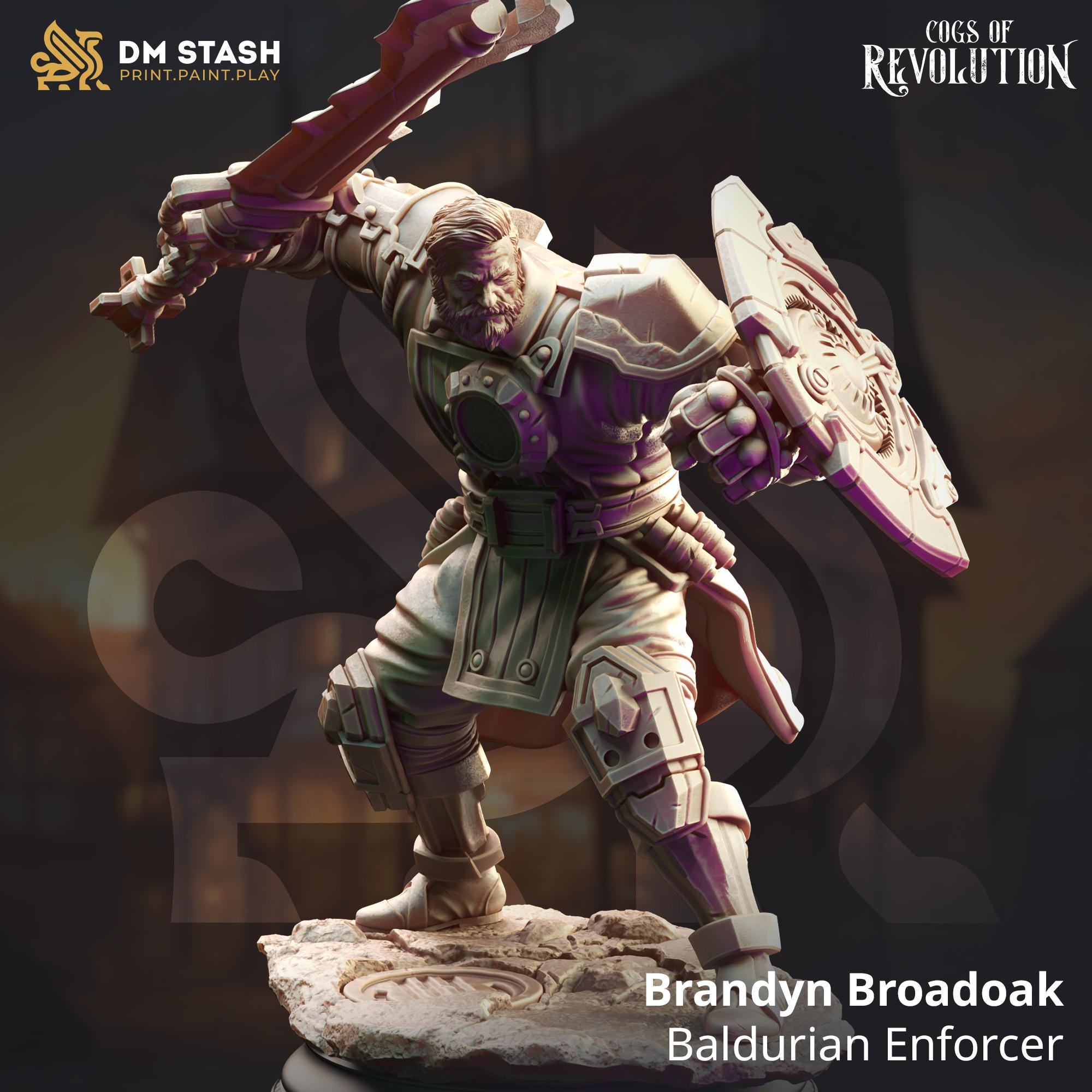 Cogs of Revolution February 2025 Release | Paintable 3D Resin Printed Miniature by DM Stash