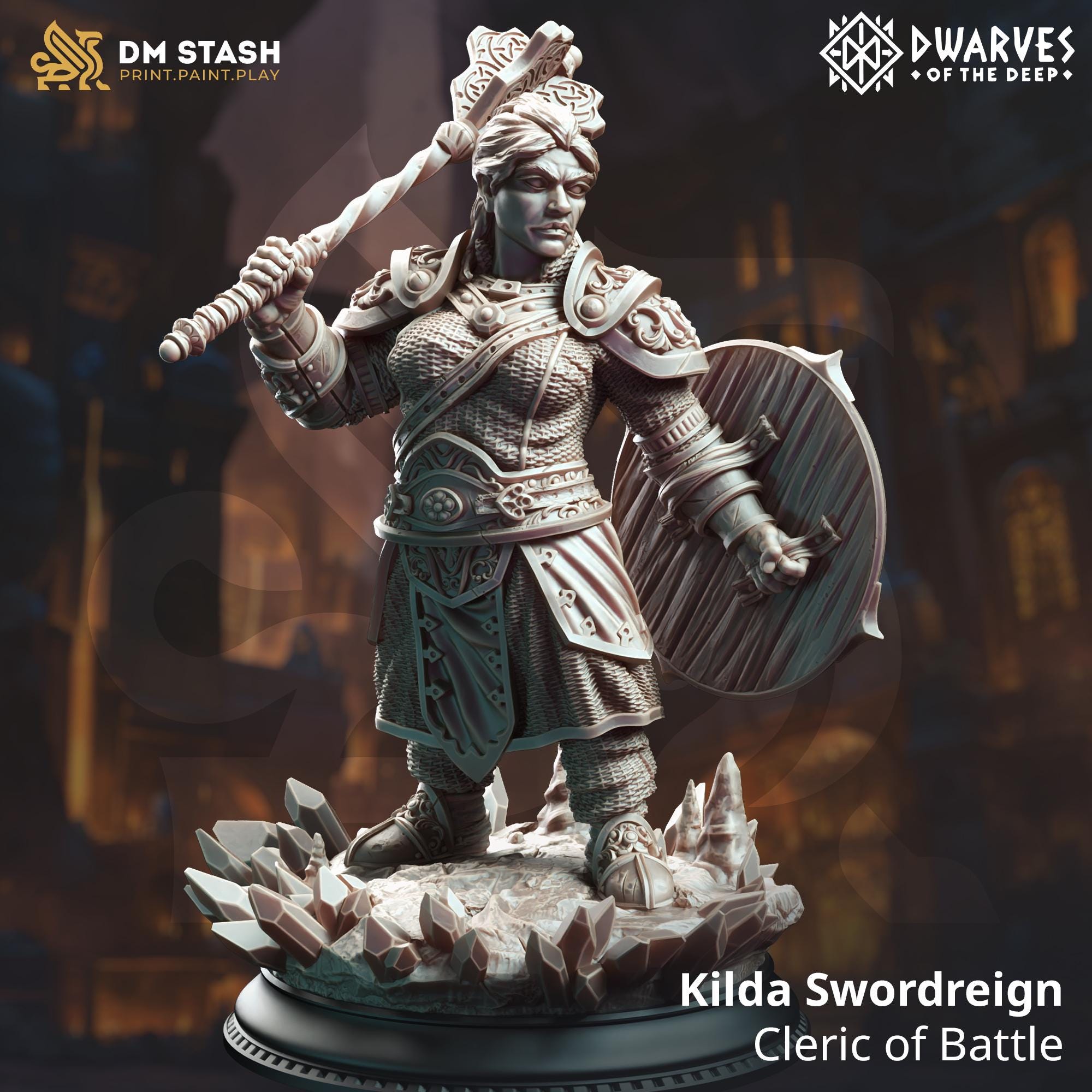 Dwarves of the Deep September 2024 Release | Paintable 3D Resin Printed Miniature by DM Stash