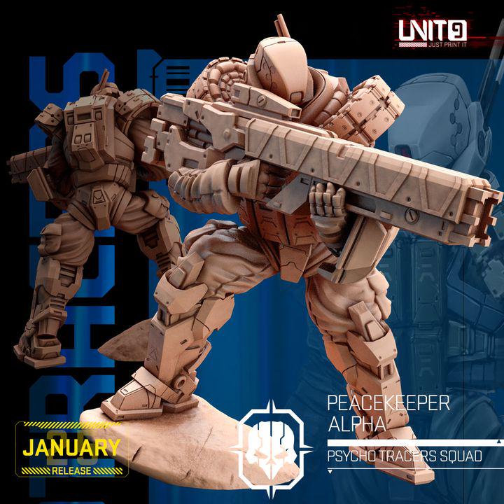 Psycho Tracer Squad January 2025 Release | Paintable 3D Resin Printed Scifi Miniature by Unit9