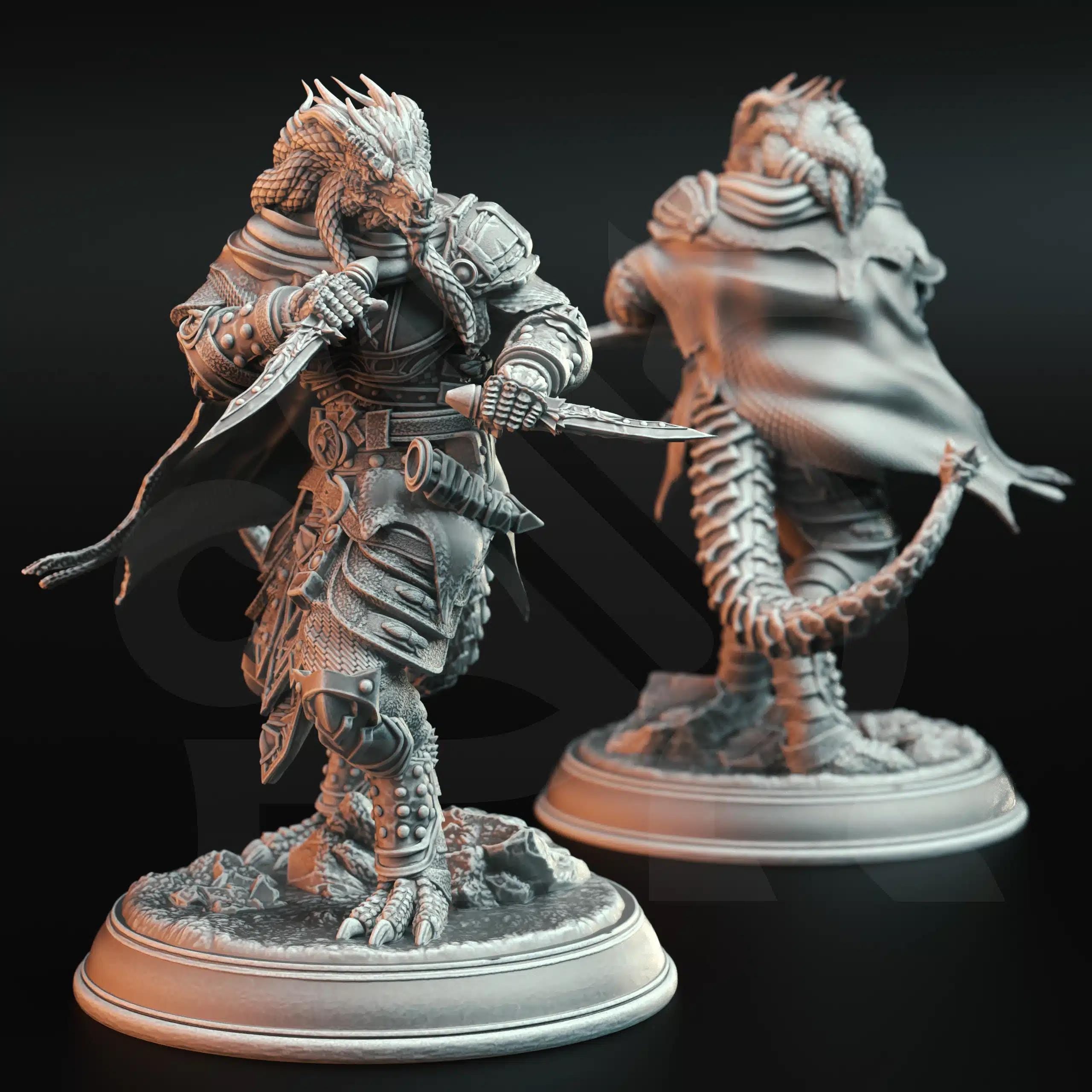 Umbrascale – Draconic Rogue | Paintable 3D Resin Printed Miniature by DM Stash