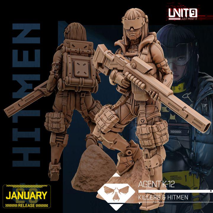 Killers and Hitmen January 2026 Release | Paintable 3D Resin Printed Scifi Miniature by Unit9