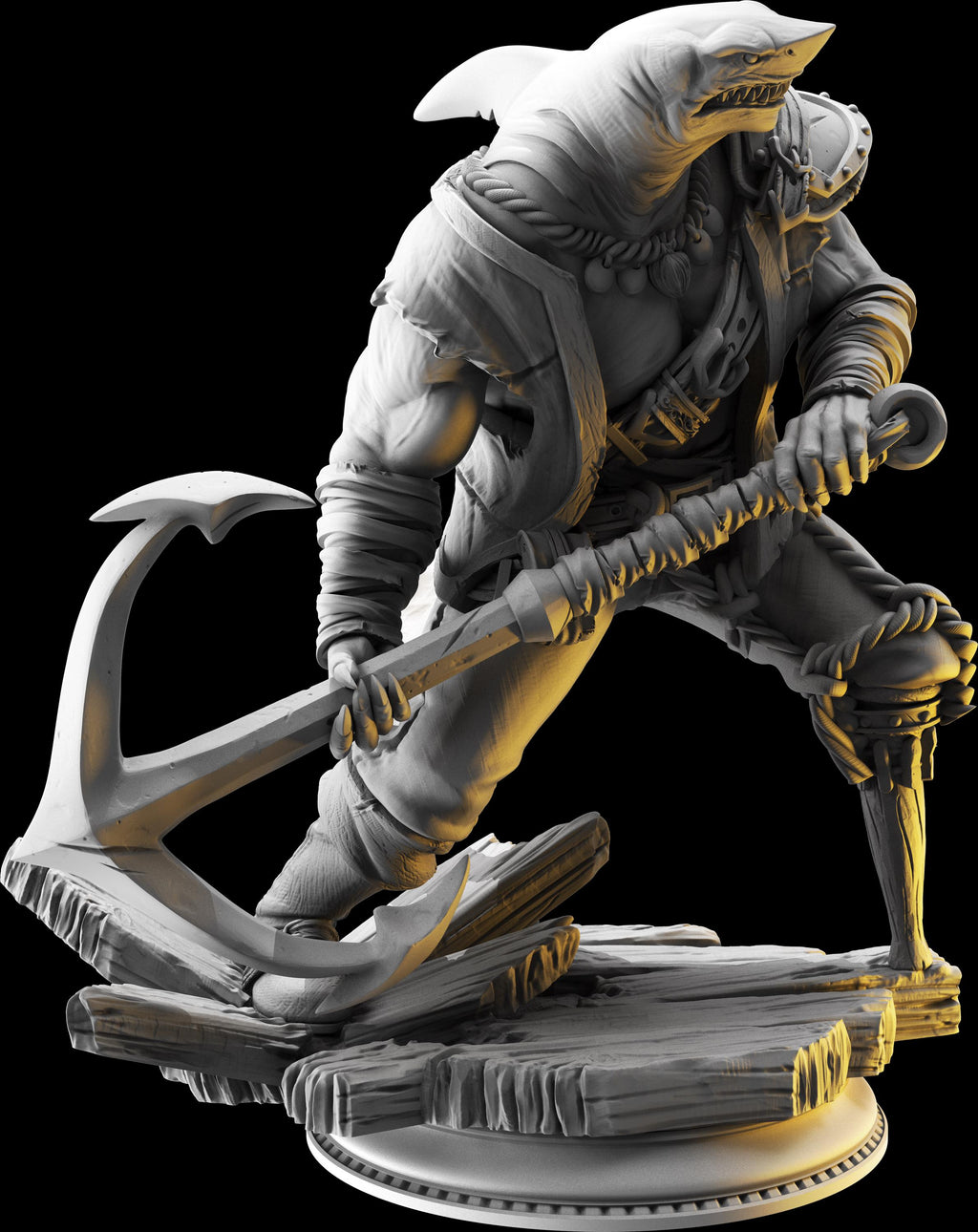 Baz “Smiley” Armstrong – Sharkman Enforcer | Paintable 3D Resin Printed Miniature by DM Stash