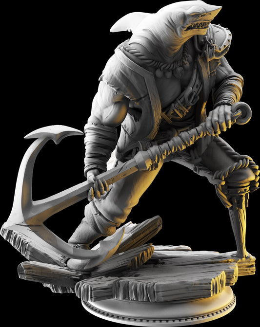 Baz “Smiley” Armstrong – Sharkman Enforcer | Paintable 3D Resin Printed Miniature by DM Stash
