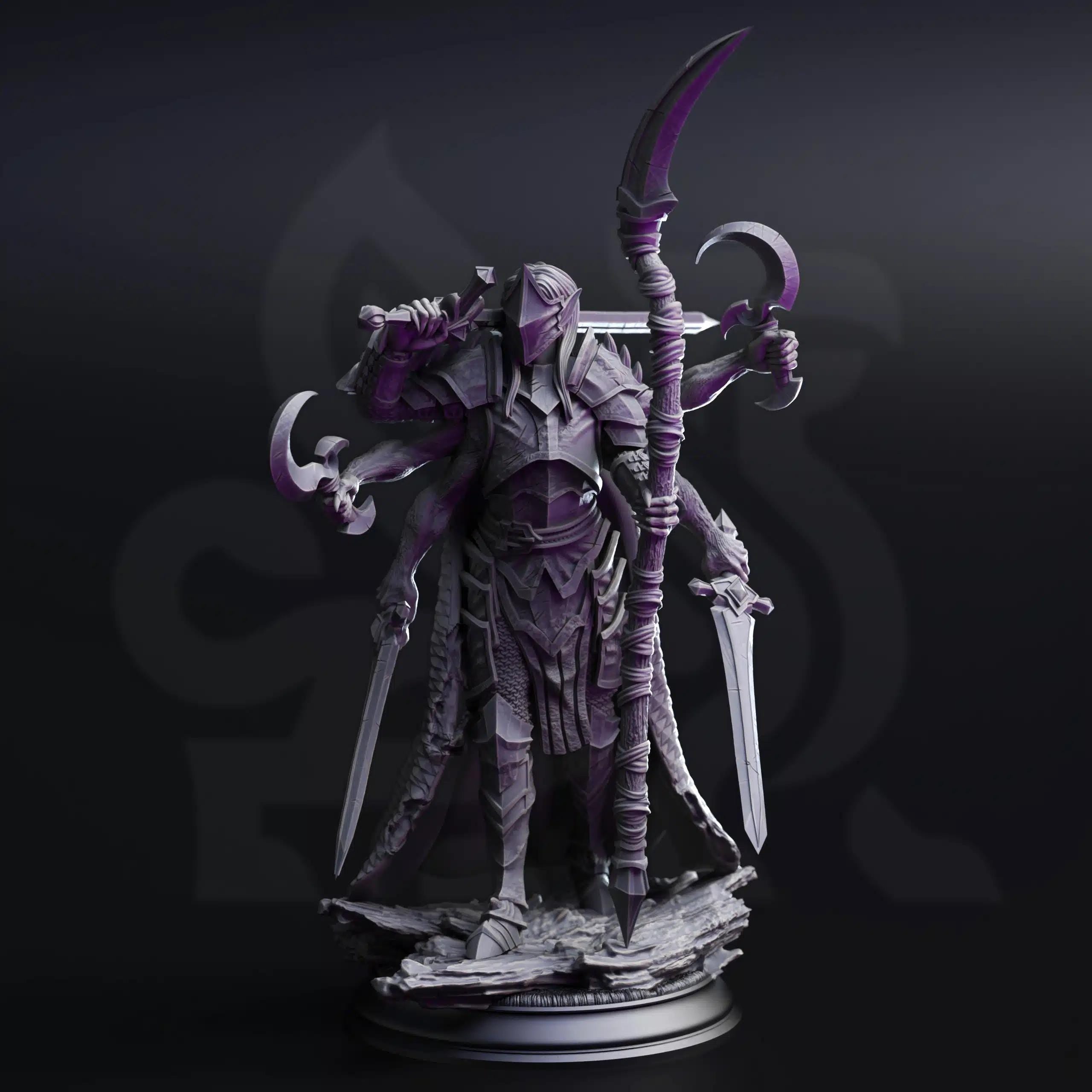 Drow From Beyond August 2025 Release | Paintable 3D Resin Printed Miniature by DM Stash
