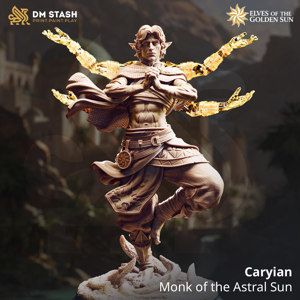 Elves of the Golden Sun February 2026 Release | Paintable 3D Resin Printed Miniature by DM Stash