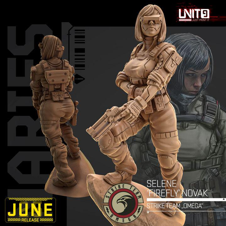 Mercenaries Strike Team "Omega" June 2025 Release | Paintable 3D Resin Printed Scifi Miniature by Unit9