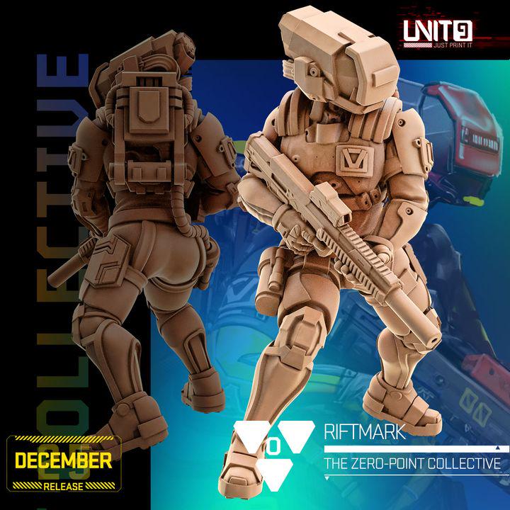 The Zero Point Collective December 2025 Release | Paintable 3D Resin Printed Scifi Miniature by Unit9