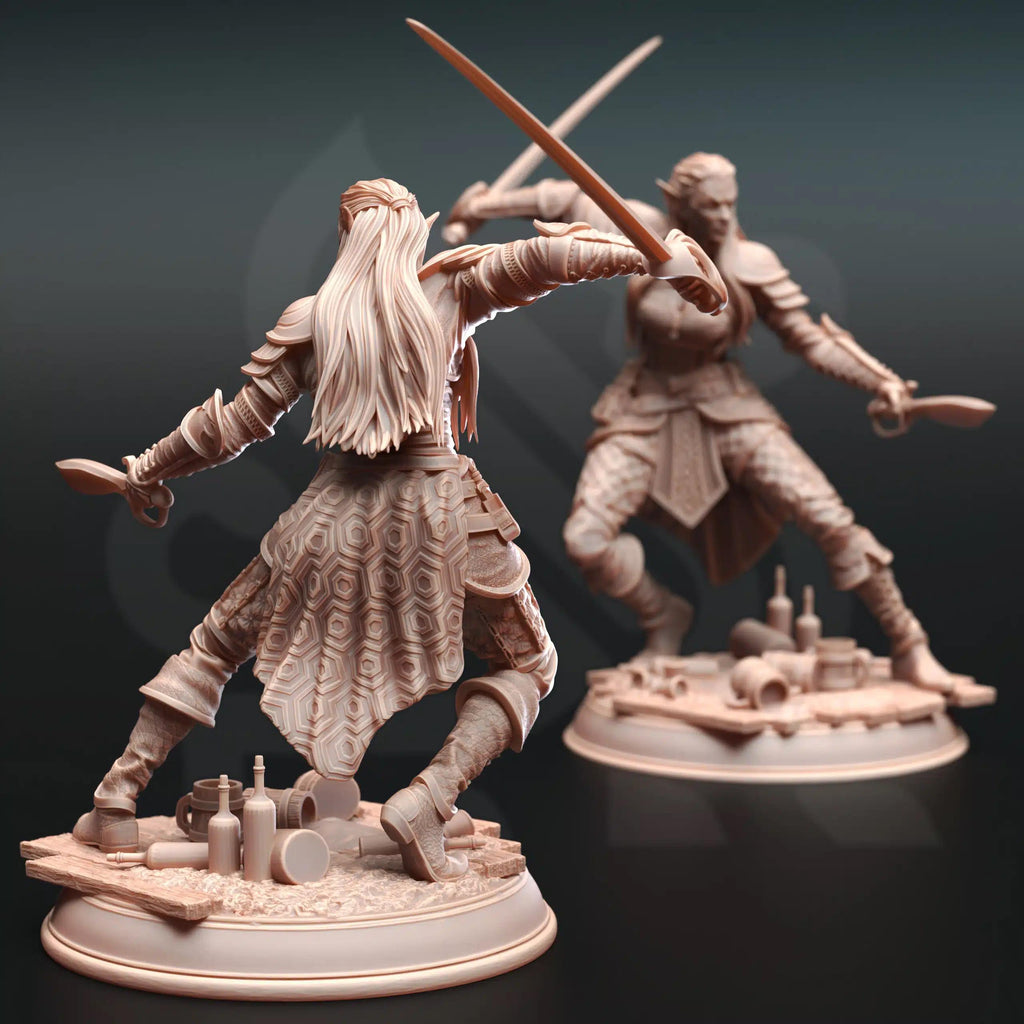 Hali Brookes – Water Elemi Rogue | Paintable 3D Resin Printed Miniature by DM Stash