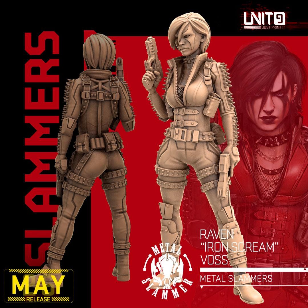Metal Slammers Gang May 2026 Release | Paintable 3D Resin Printed Scifi Miniature by Unit9