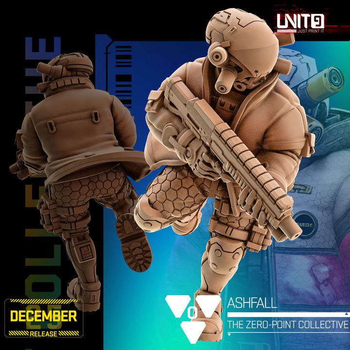 The Zero Point Collective December 2025 Release | Paintable 3D Resin Printed Scifi Miniature by Unit9