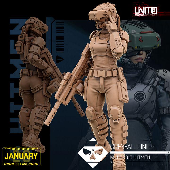 Killers and Hitmen January 2026 Release | Paintable 3D Resin Printed Scifi Miniature by Unit9