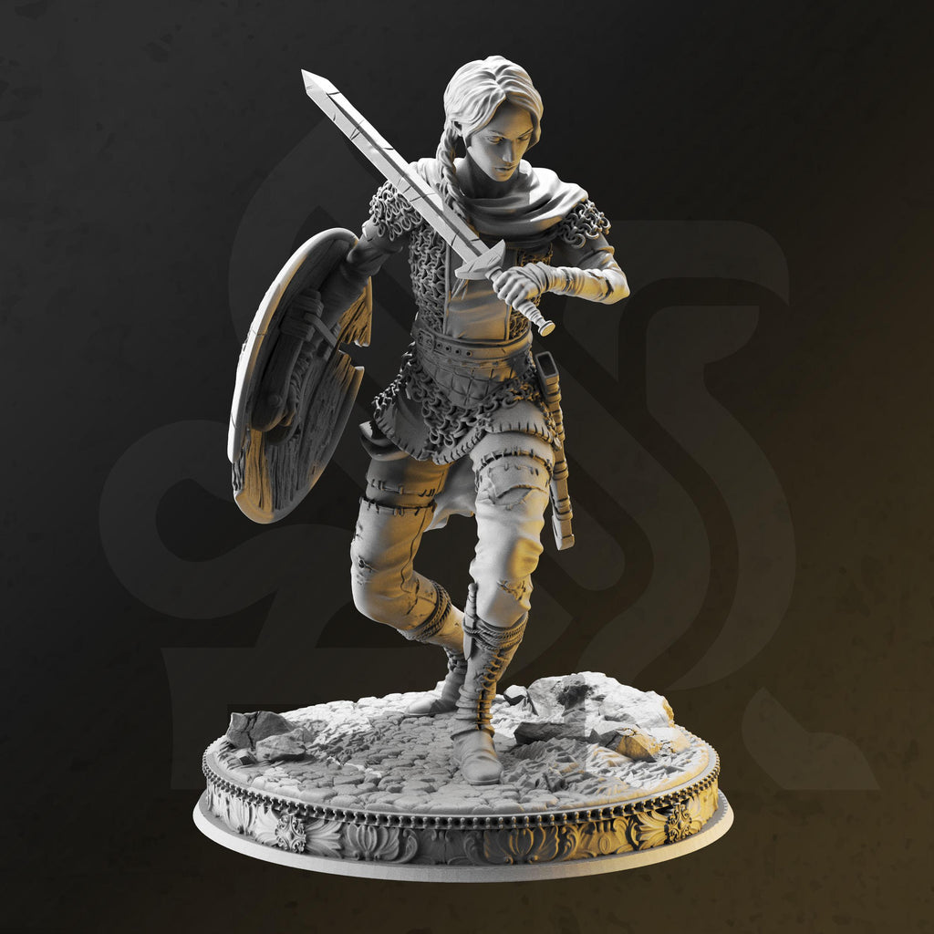 Freya The Fearless | Paintable 3D Resin Printed Miniature by DM Stash