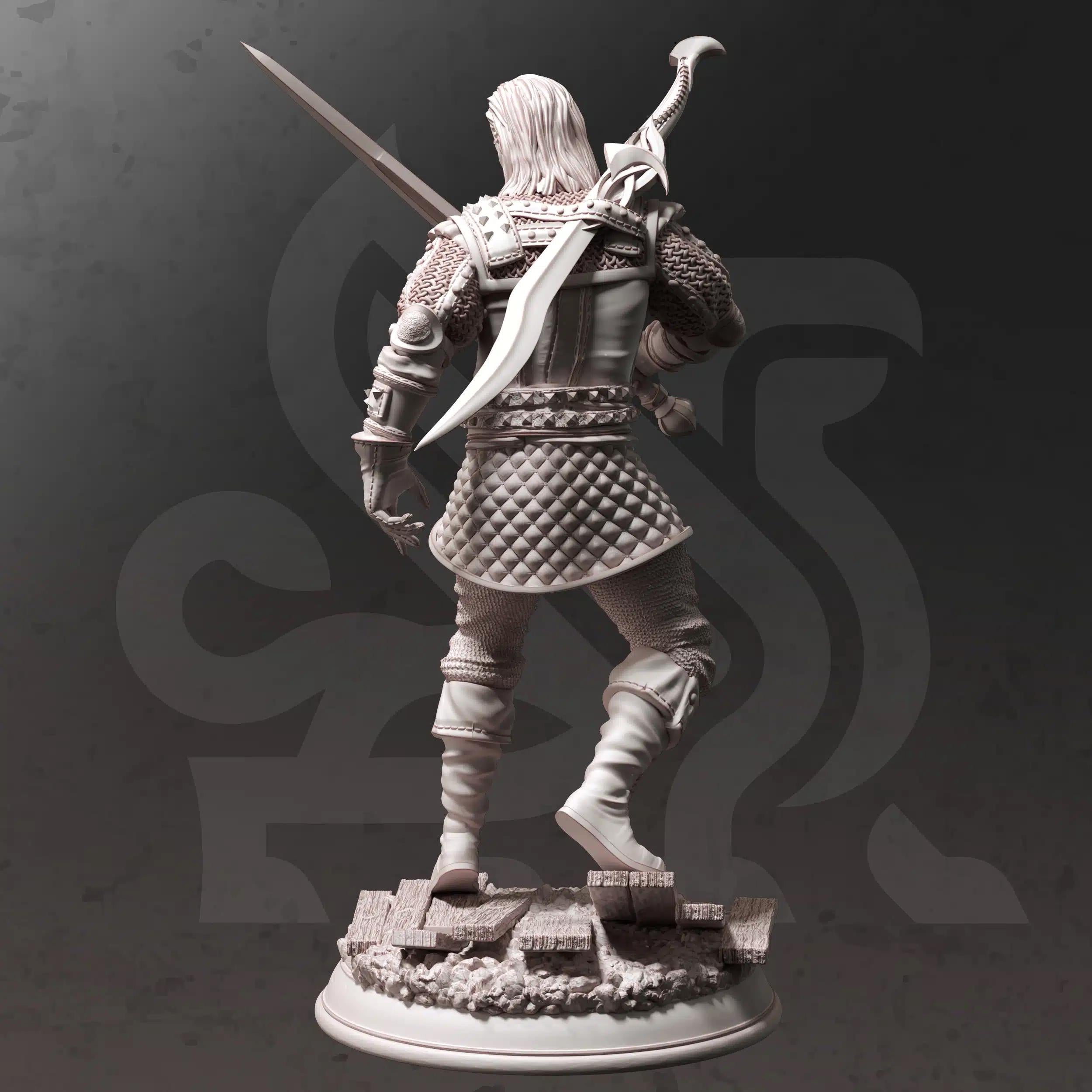 Tarick Wolfheart | Paintable 3D Resin Printed Miniature by DM Stash