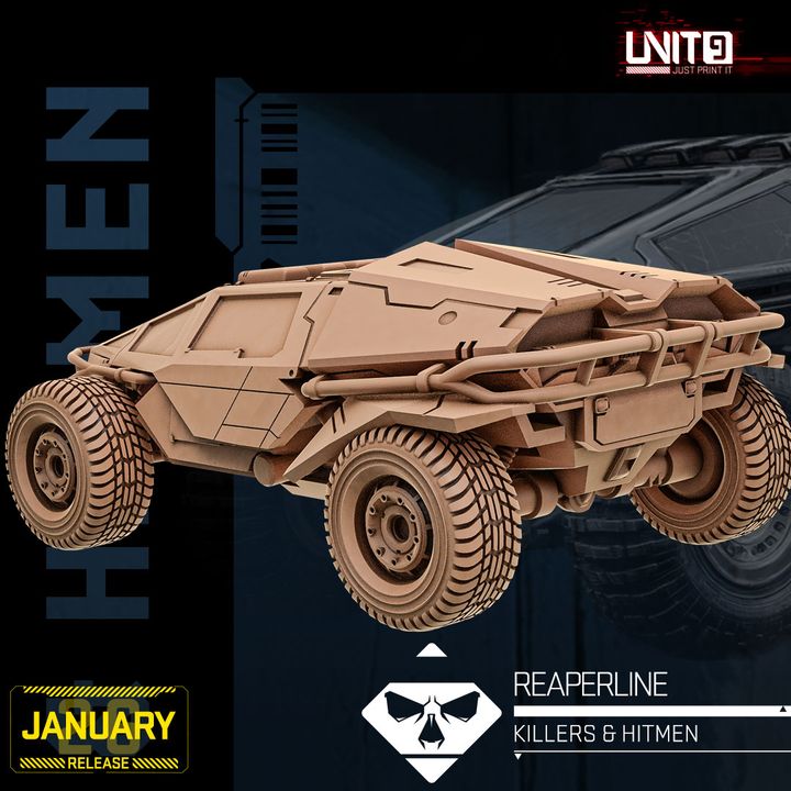 Killers and Hitmen January 2026 Release | Paintable 3D Resin Printed Scifi Miniature by Unit9