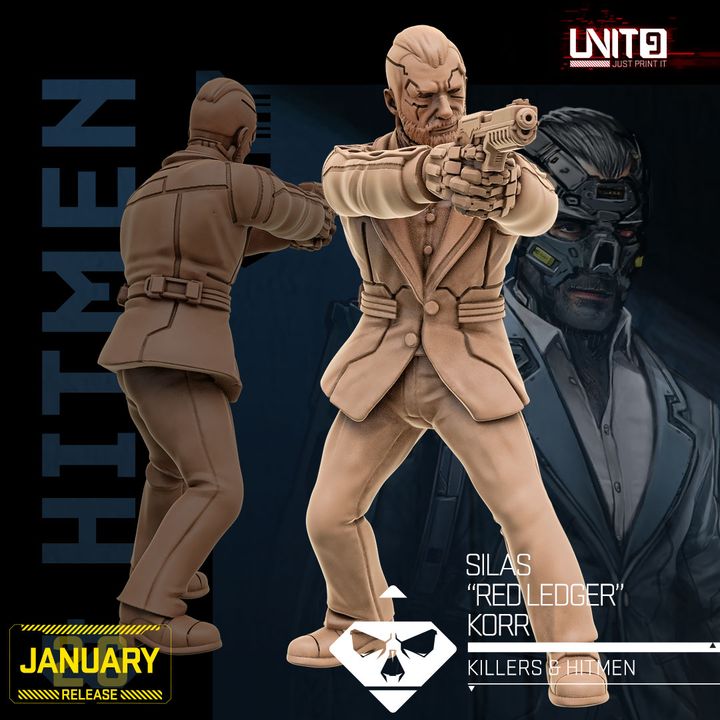 Killers and Hitmen January 2026 Release | Paintable 3D Resin Printed Scifi Miniature by Unit9