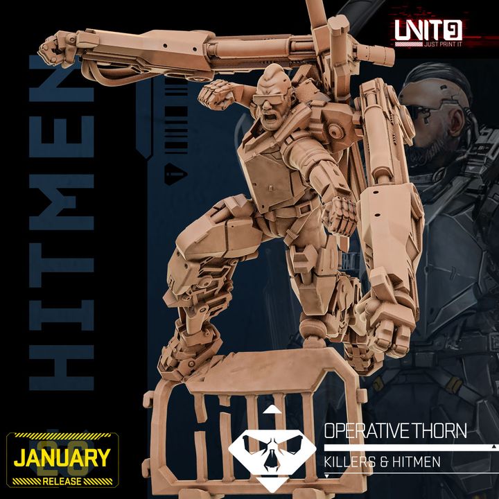 Killers and Hitmen January 2026 Release | Paintable 3D Resin Printed Scifi Miniature by Unit9