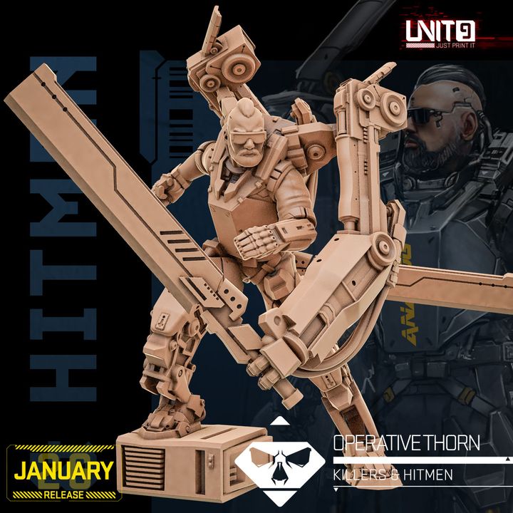 Killers and Hitmen January 2026 Release | Paintable 3D Resin Printed Scifi Miniature by Unit9