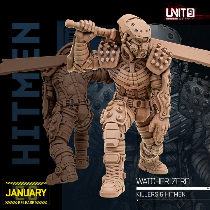 Killers and Hitmen January 2026 Release | Paintable 3D Resin Printed Scifi Miniature by Unit9