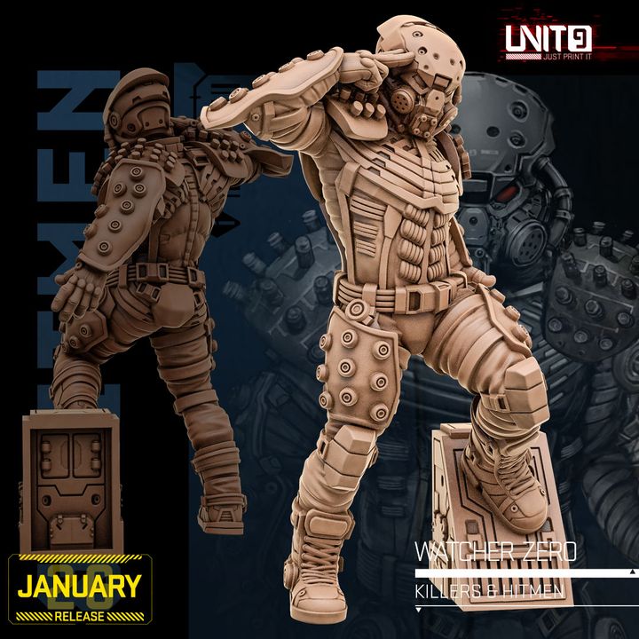 Killers and Hitmen January 2026 Release | Paintable 3D Resin Printed Scifi Miniature by Unit9