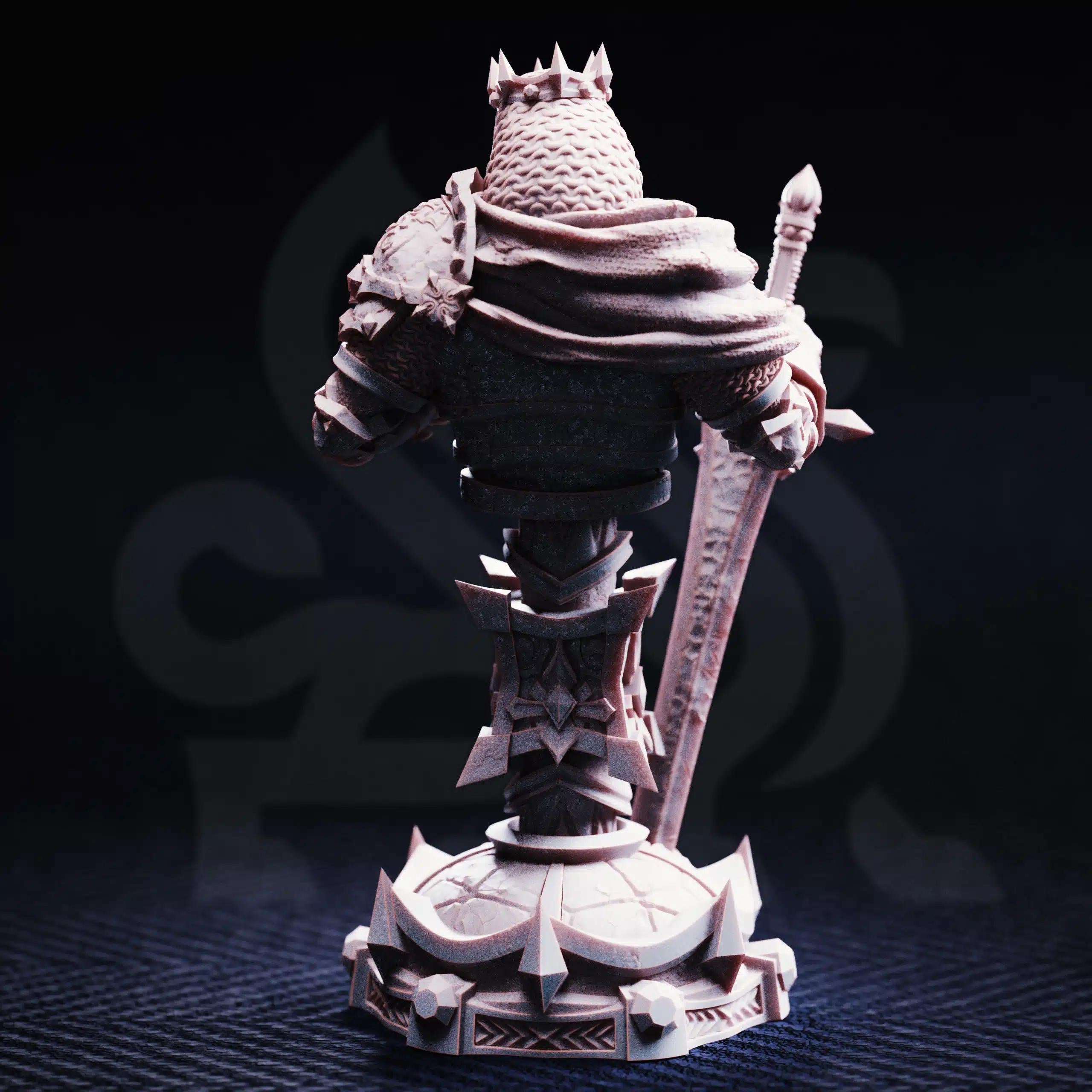 Ridan the Everlasting – Ancient Colossal King (Bust) | Paintable Bust 3D Resin Printed Miniature by DM Stash
