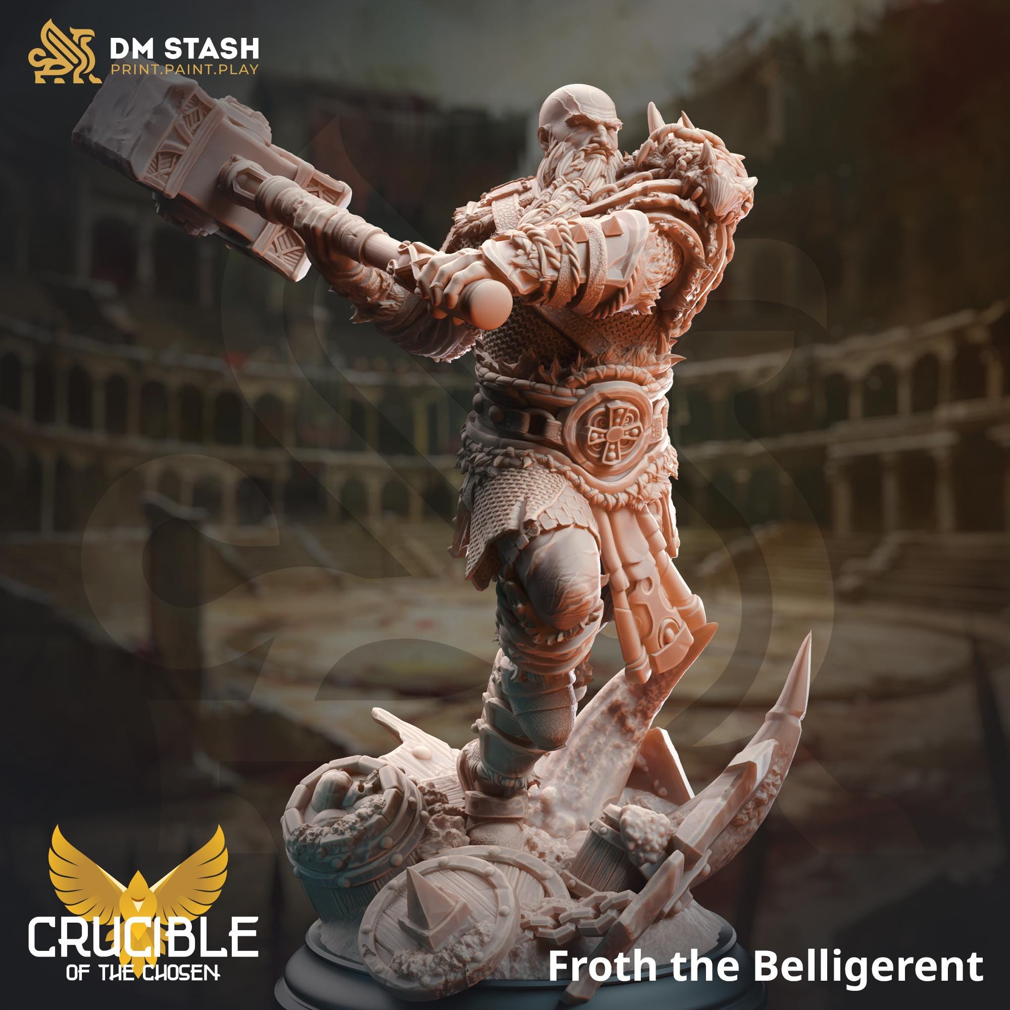 Crucible of the Chosen April 2024 Release | Paintable 3D Resin Printed Miniature by DM Stash