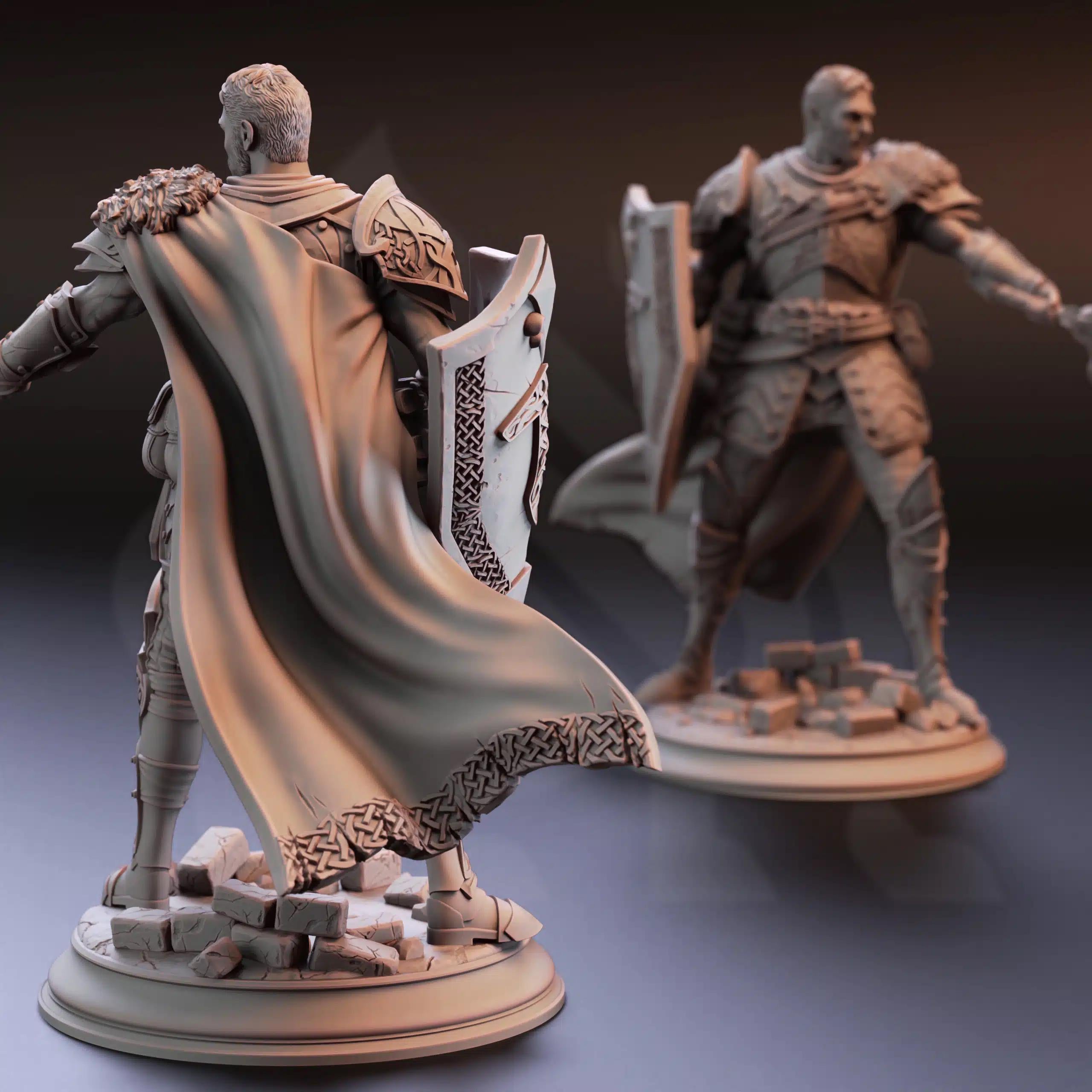 Lizarin – Paladin of Renmaeth | Paintable 3D Resin Printed Miniature by DM Stash