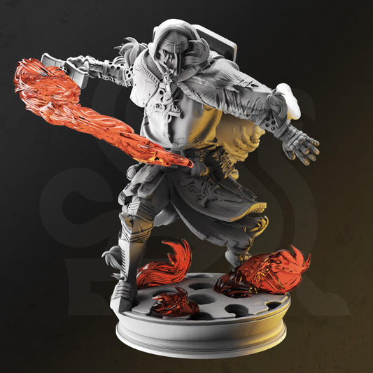 Embernos – Fire Elemi Crusader | Paintable 3D Resin Printed Miniature by DM Stash