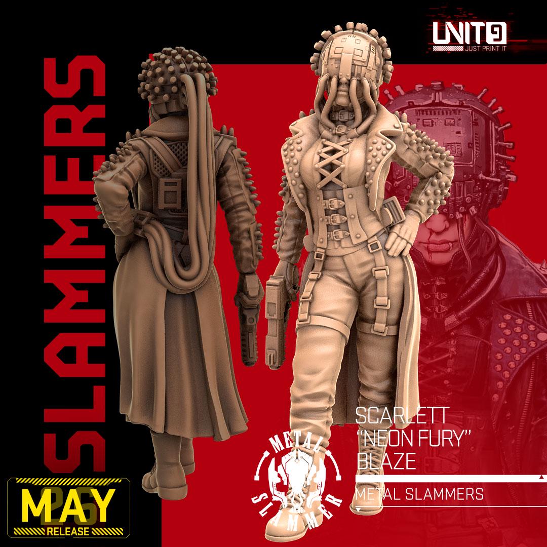 Metal Slammers Gang May 2026 Release | Paintable 3D Resin Printed Scifi Miniature by Unit9