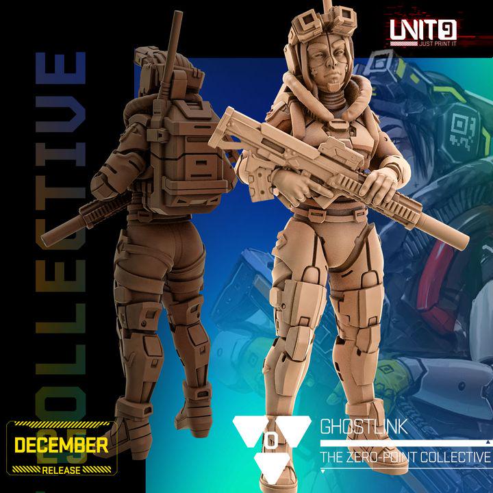 The Zero Point Collective December 2025 Release | Paintable 3D Resin Printed Scifi Miniature by Unit9