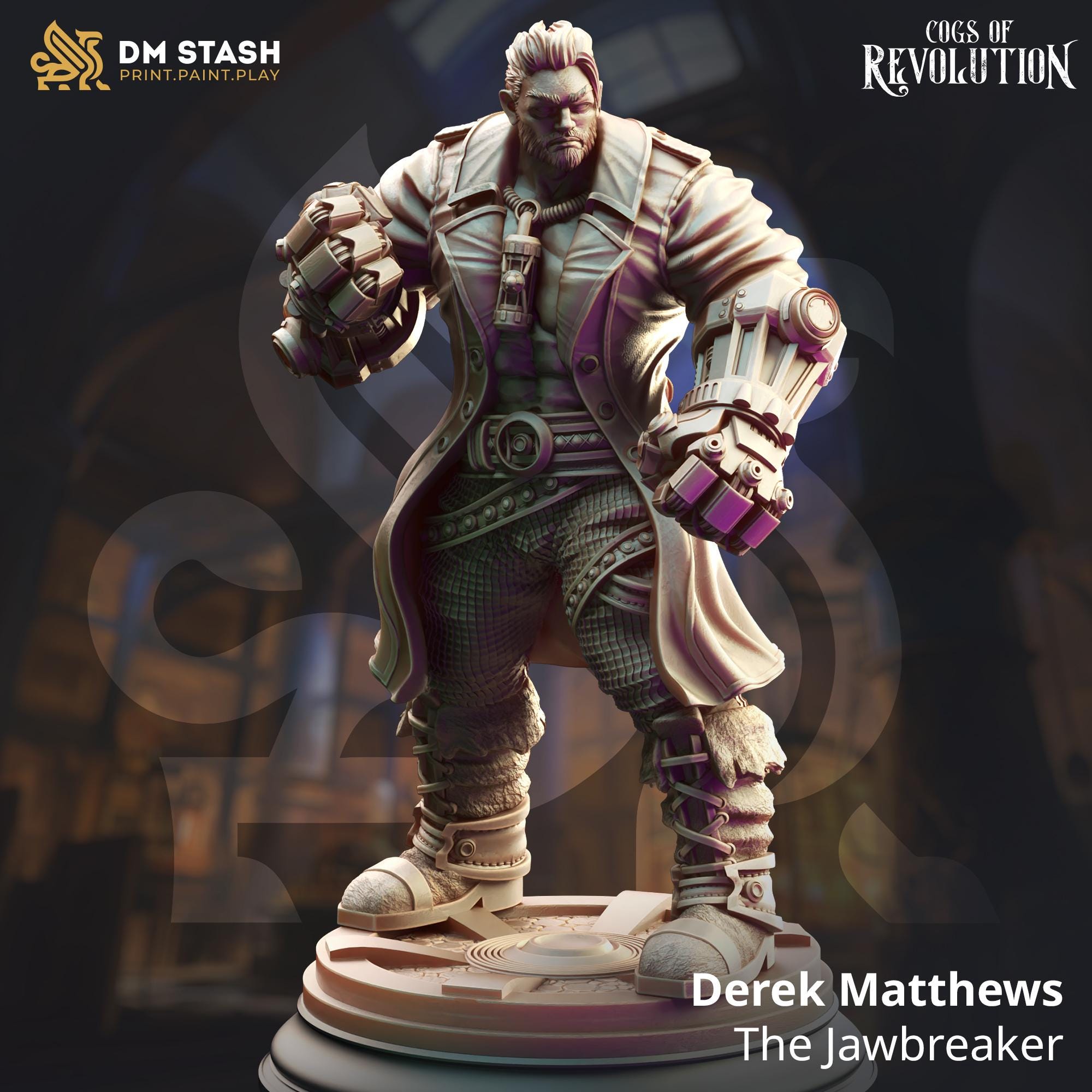 Cogs of Revolution February 2025 Release | Paintable 3D Resin Printed Miniature by DM Stash