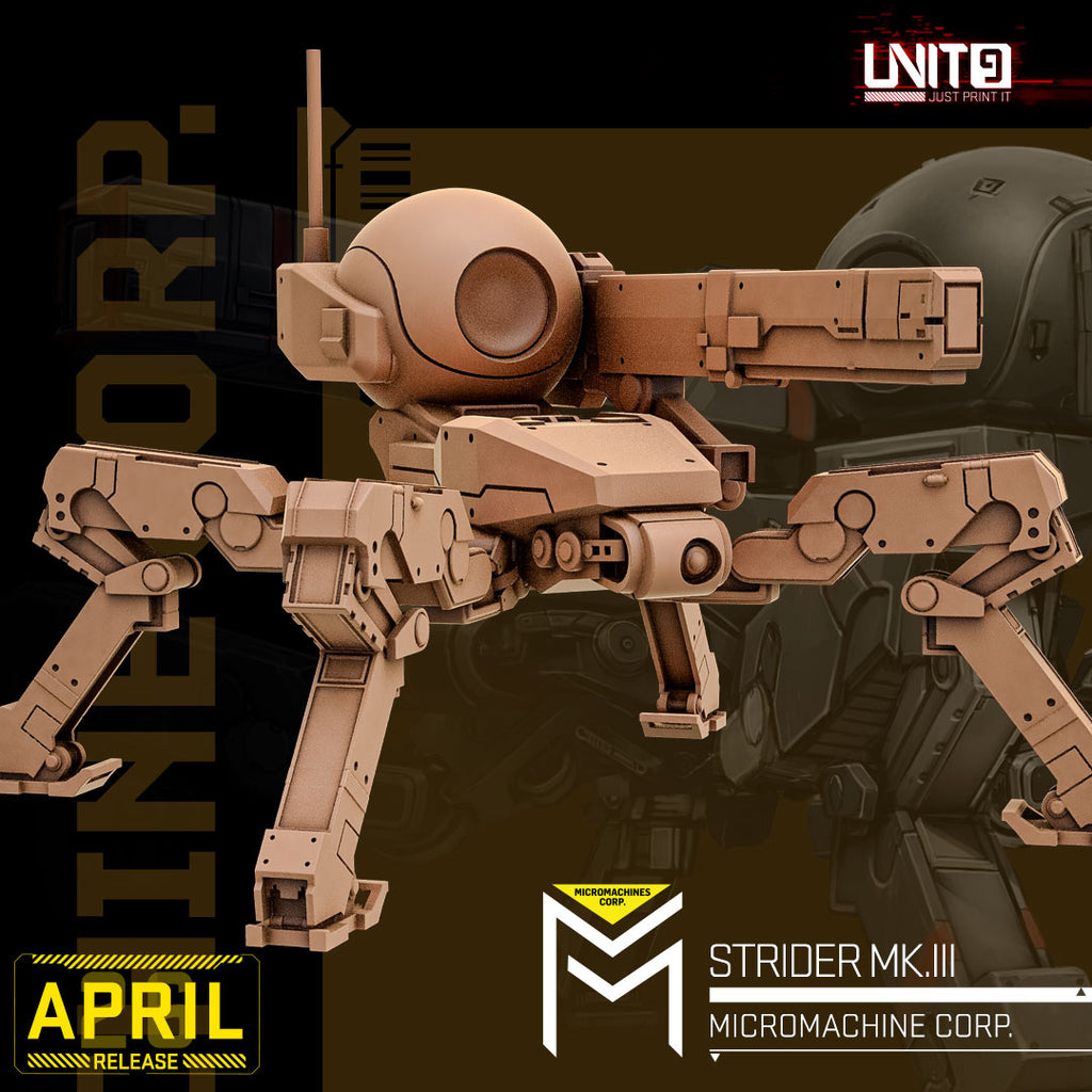 Micromachines Corp April 2026 Release | Paintable 3D Resin Printed Scifi Miniature by Unit9