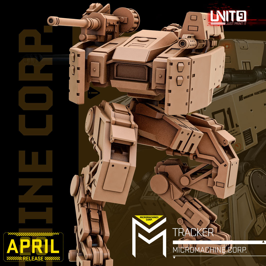Micromachines Corp April 2026 Release | Paintable 3D Resin Printed Scifi Miniature by Unit9