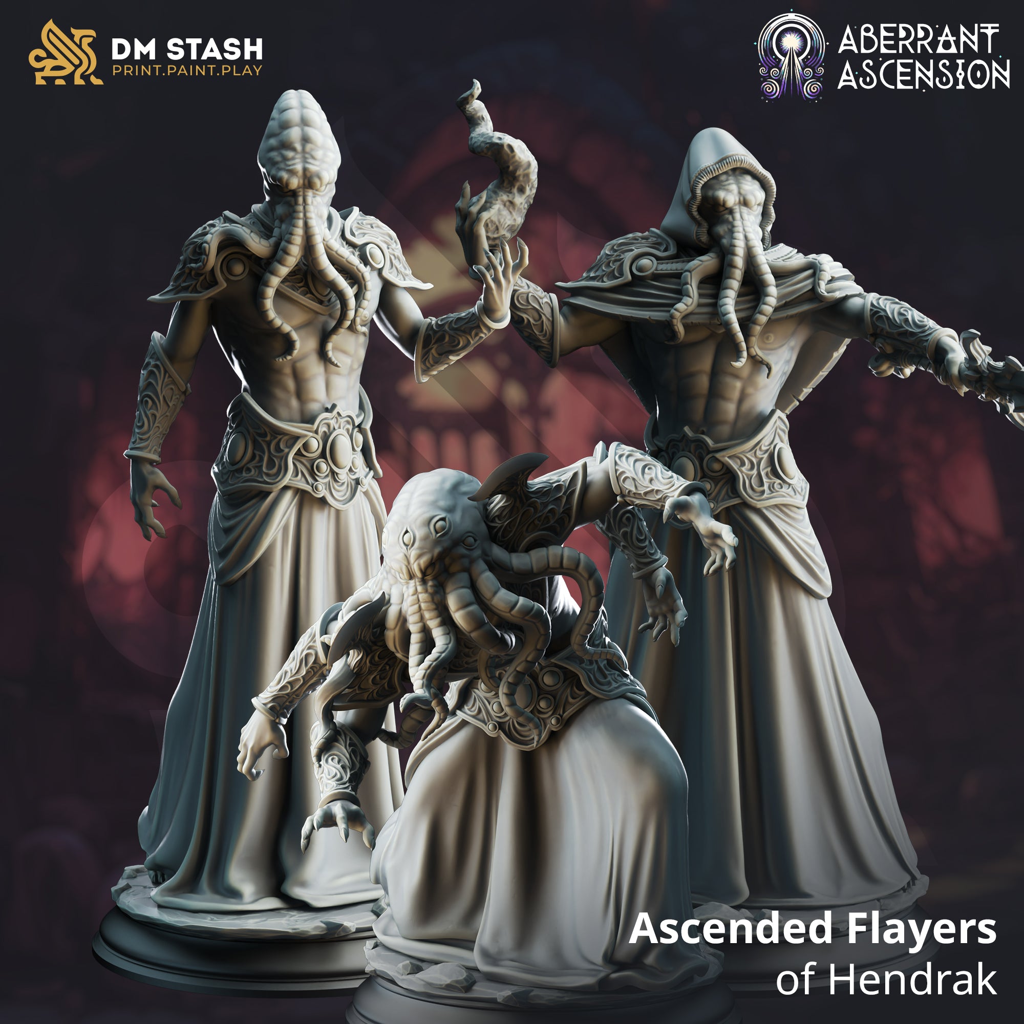 Aberrant Ascension July 2024 Release | Paintable 3D Resin Printed Miniature by DM Stash