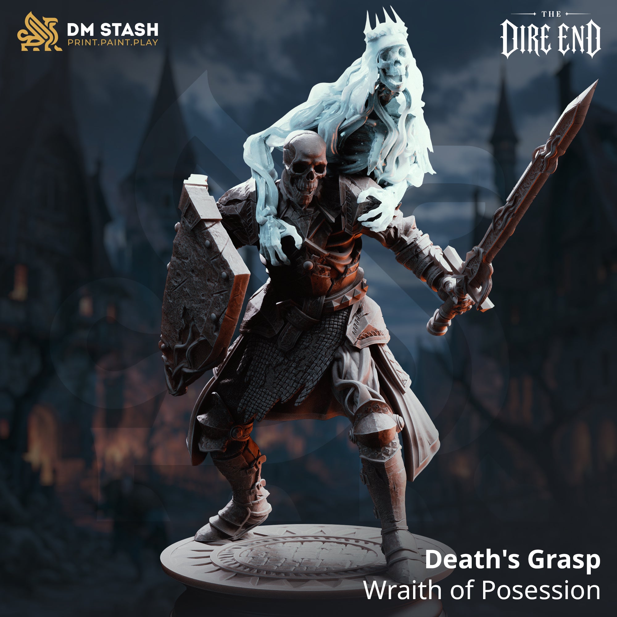 The Dire End July 2026 Release | Paintable 3D Resin Printed Miniatures by DM Stash