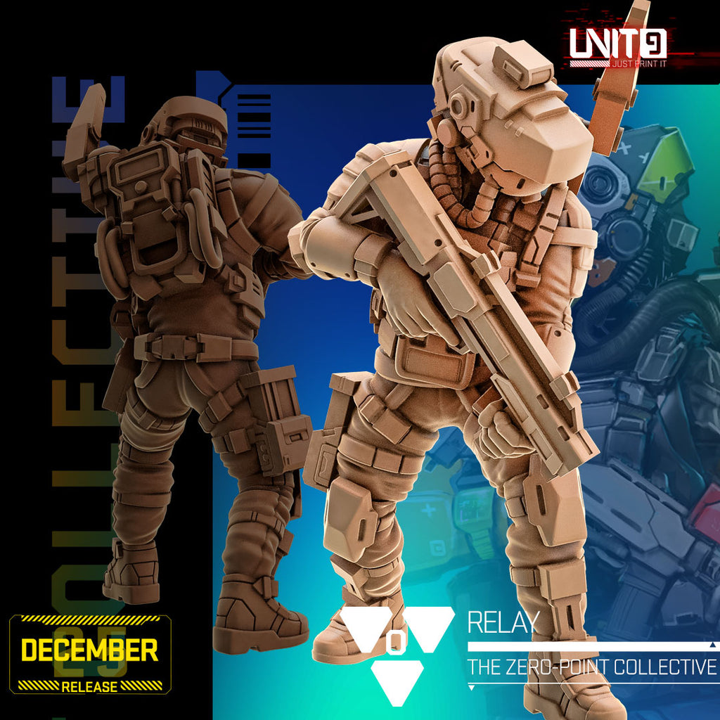 The Zero Point Collective December 2025 Release | Paintable 3D Resin Printed Scifi Miniature by Unit9