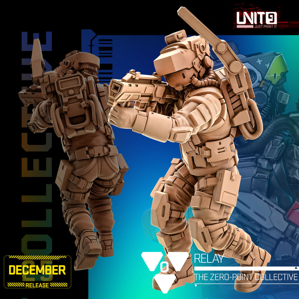 The Zero Point Collective December 2025 Release | Paintable 3D Resin Printed Scifi Miniature by Unit9