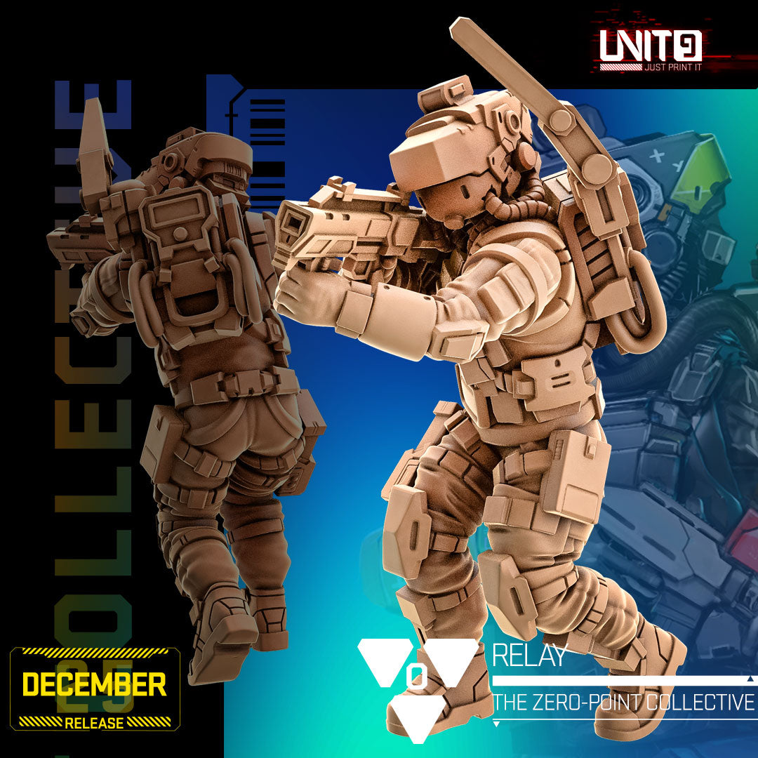 The Zero Point Collective December 2025 Release | Paintable 3D Resin Printed Scifi Miniature by Unit9