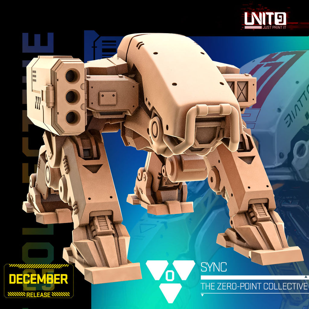 The Zero Point Collective December 2025 Release | Paintable 3D Resin Printed Scifi Miniature by Unit9
