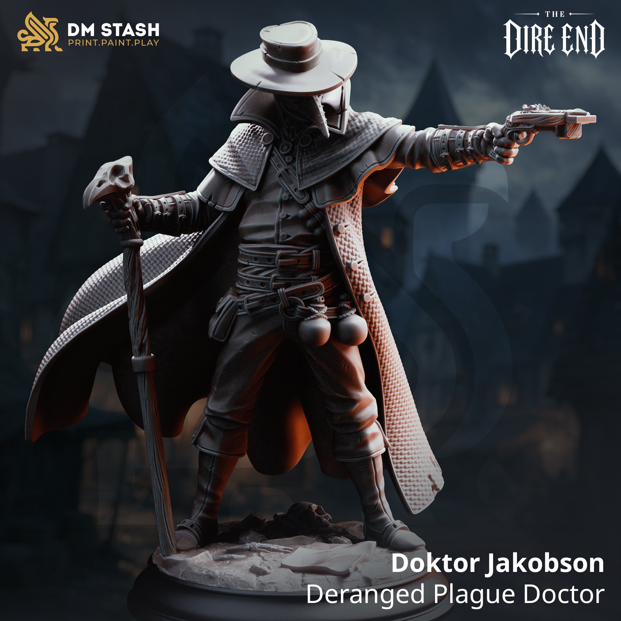 The Dire End July 2026 Release | Paintable 3D Resin Printed Miniatures by DM Stash