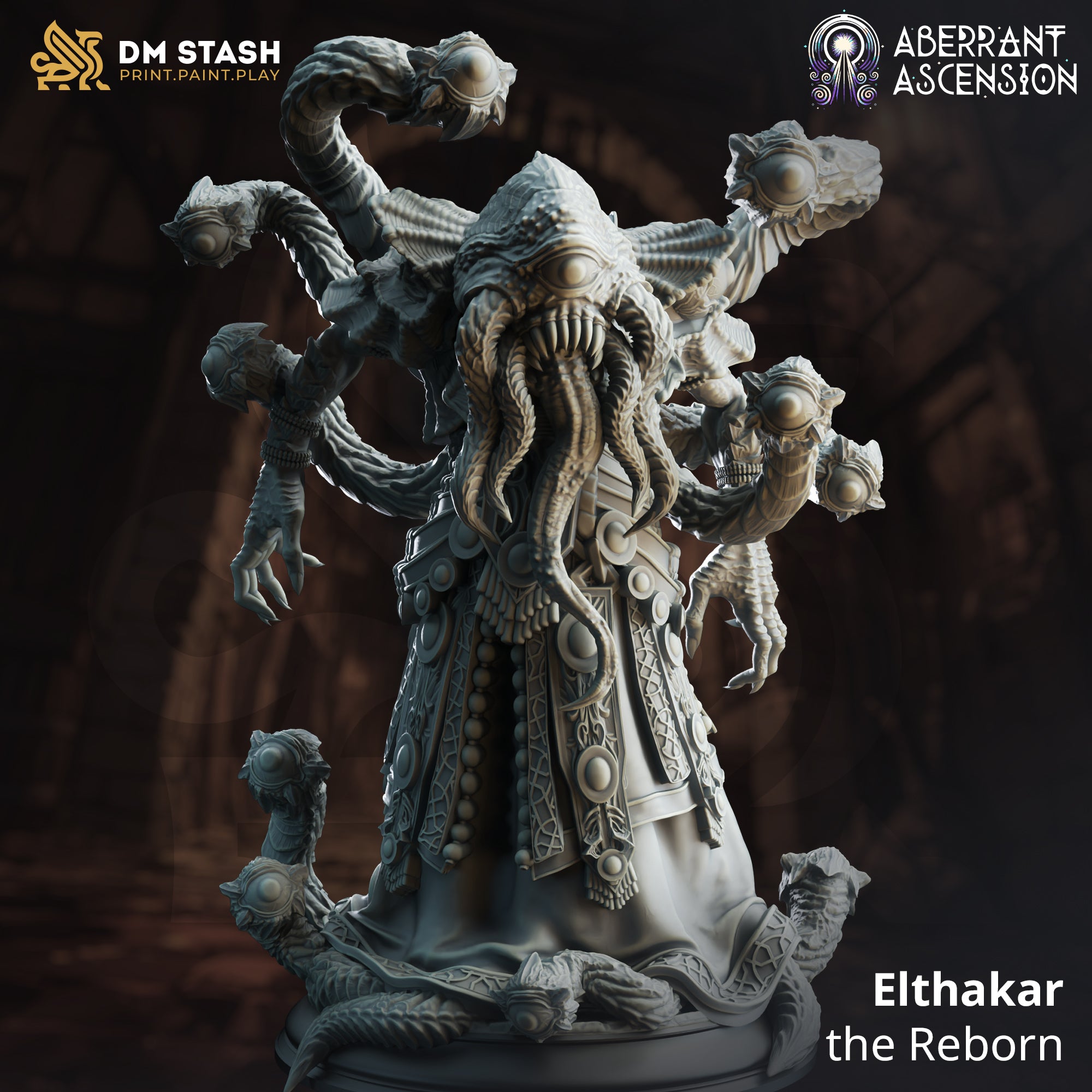 Aberrant Ascension July 2024 Release | Paintable 3D Resin Printed Miniature by DM Stash
