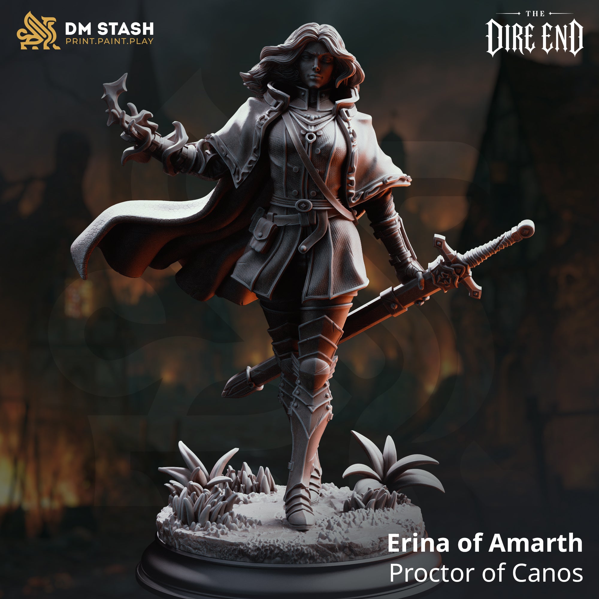The Dire End July 2026 Release | Paintable 3D Resin Printed Miniatures by DM Stash