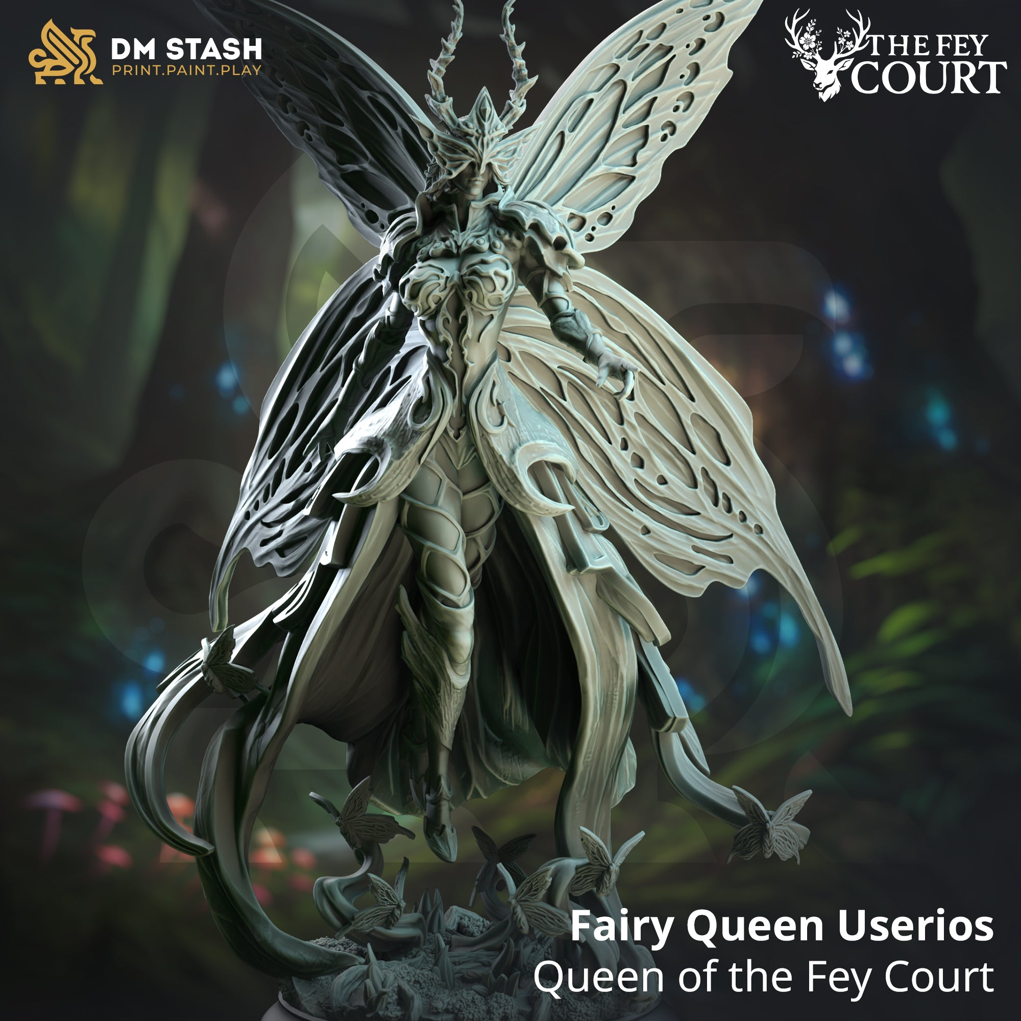 The Fey Court May 2025 Release | Paintable 3D Resin Printed Miniature by DM Stash