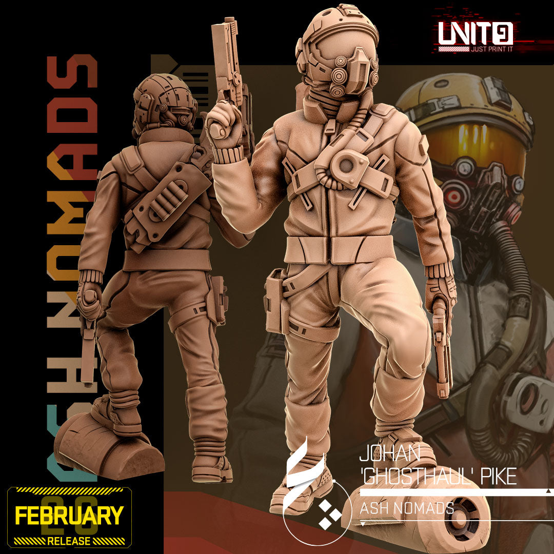 Ash Nomads February 2026 Release | Paintable 3D Resin Printed Scifi Miniature by Unit9