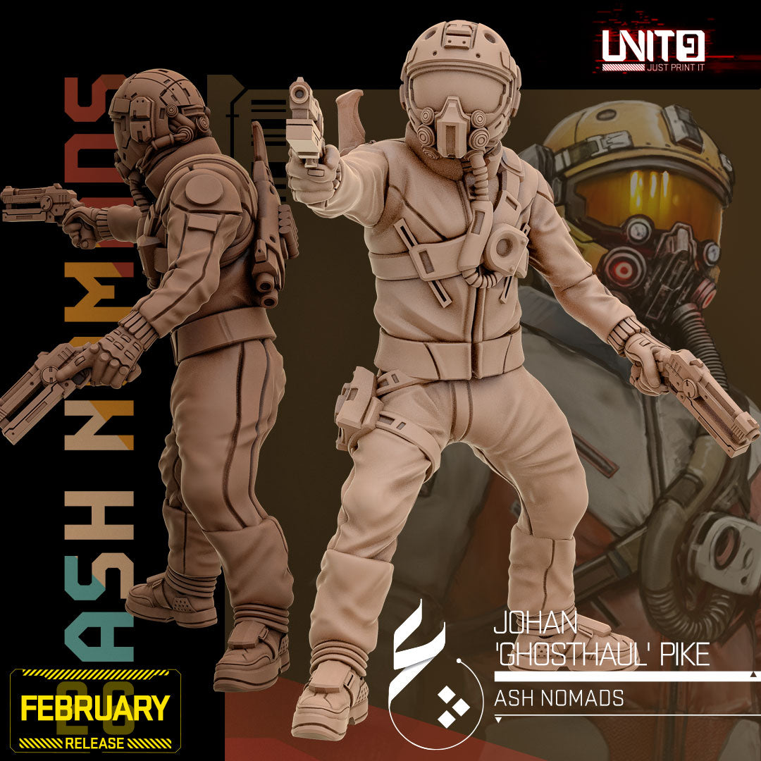 Ash Nomads February 2026 Release | Paintable 3D Resin Printed Scifi Miniature by Unit9