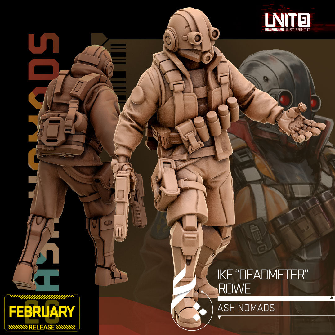 Ash Nomads February 2026 Release | Paintable 3D Resin Printed Scifi Miniature by Unit9
