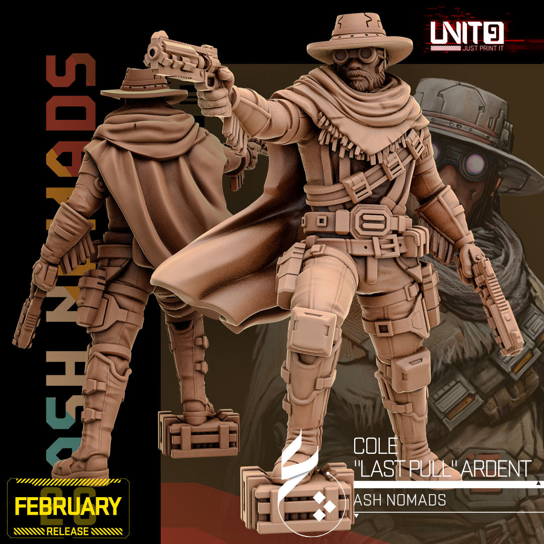Ash Nomads February 2026 Release | Paintable 3D Resin Printed Scifi Miniature by Unit9